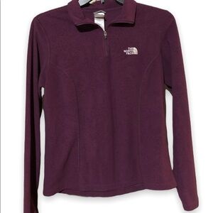 [THE NORTH FACE] Women's Patterned Purple 1/4 Zip Fleece